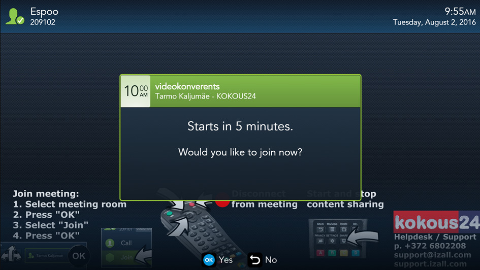 Automatic suggestion to join meeting